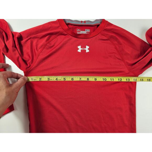 Under armour small compression long sleeve active under shirt red performance ^ - Picture 7 of 7